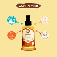 Wood-Pressed Sweet Almond Oil For Babies | Healthy & Glowy Baby Skin  | 0+ m