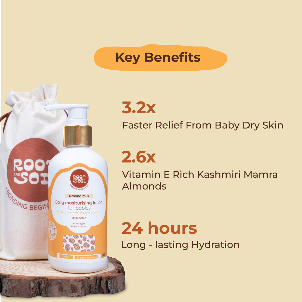 Almond Milk Daily Moisturizing Lotion for Babies | Prevents & Solves Dry Skin | 0+ m