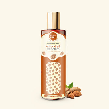 Wood-Pressed Sweet Almond Oil For Babies (Refill Pack) | Healthy & Glowy Baby Skin | 0+ m | 200 ml