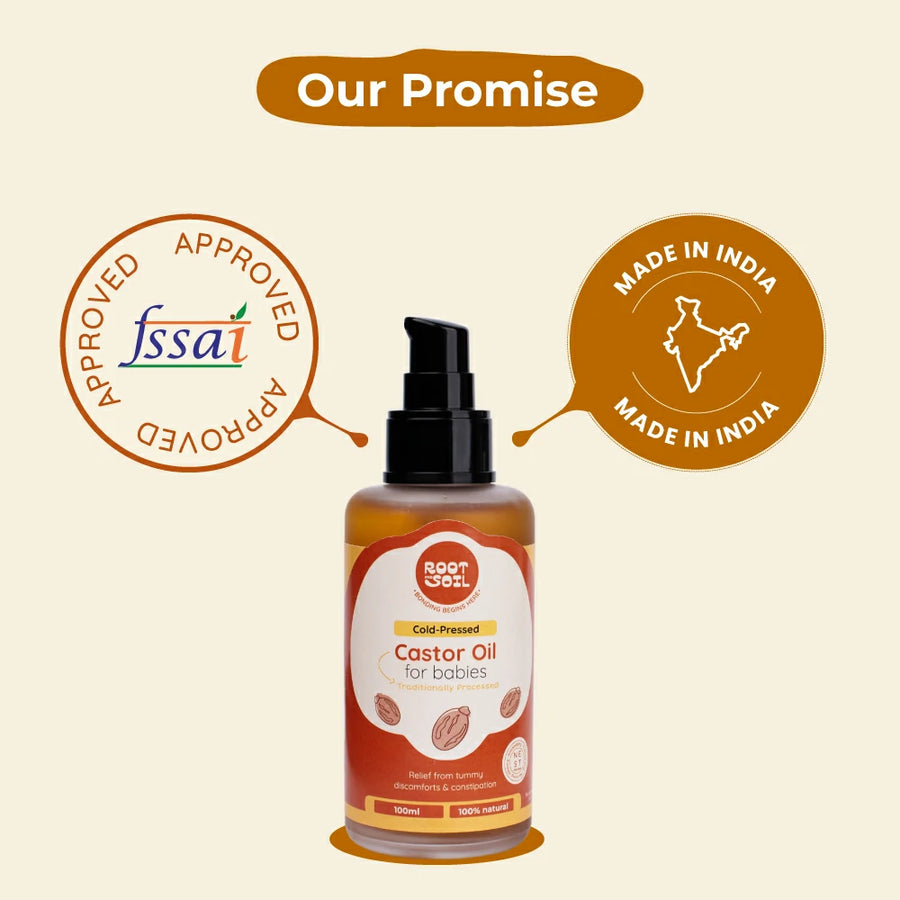 Cold-Pressed Castor Oil For Babies |Traditionally Processed | 0+ m | 100 ml