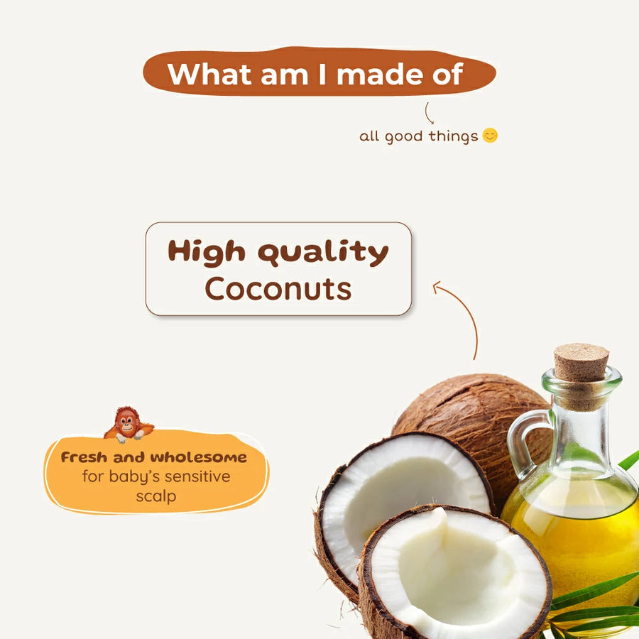 Coconut Hair Oil For Babies | Relieves Cradle cap & Patchy scalp | 0+ m