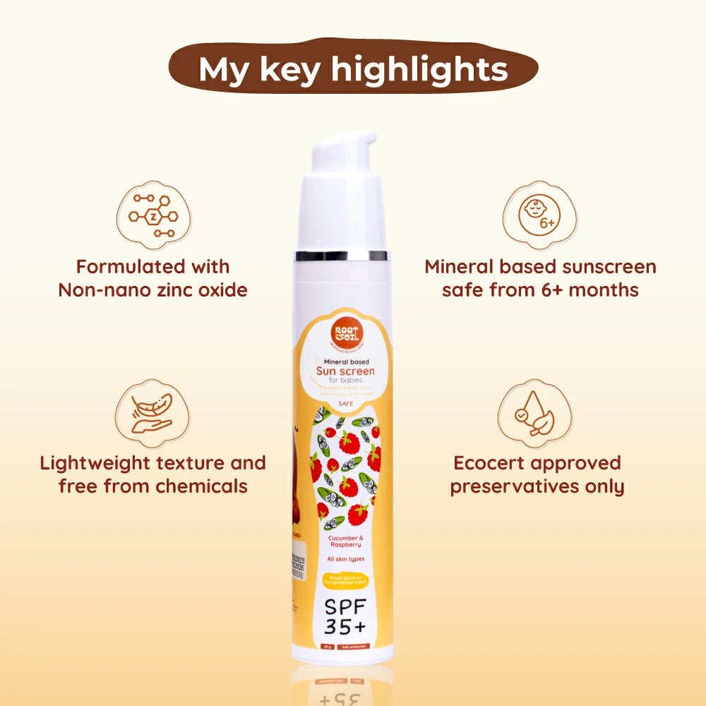 Baby Safe Sunscreen | SPF 35+ Broad UV Protection | 6+ m | 50 g