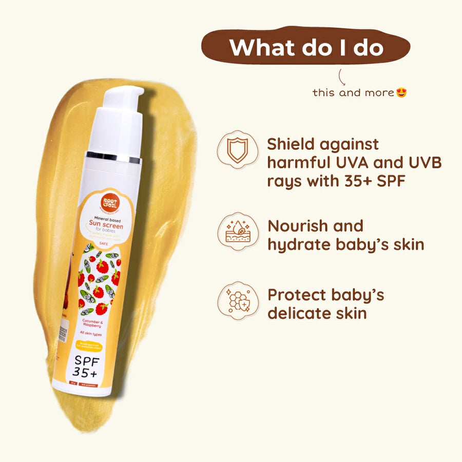 Baby Safe Sunscreen | SPF 35+ Broad UV Protection | 6+ m | 50 g