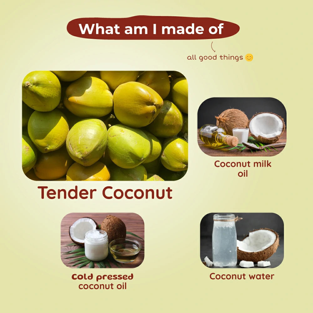 Tender Coconut Bathing Bar | Refreshes & Hydrates Baby Skin  | 0+ m | 100 g