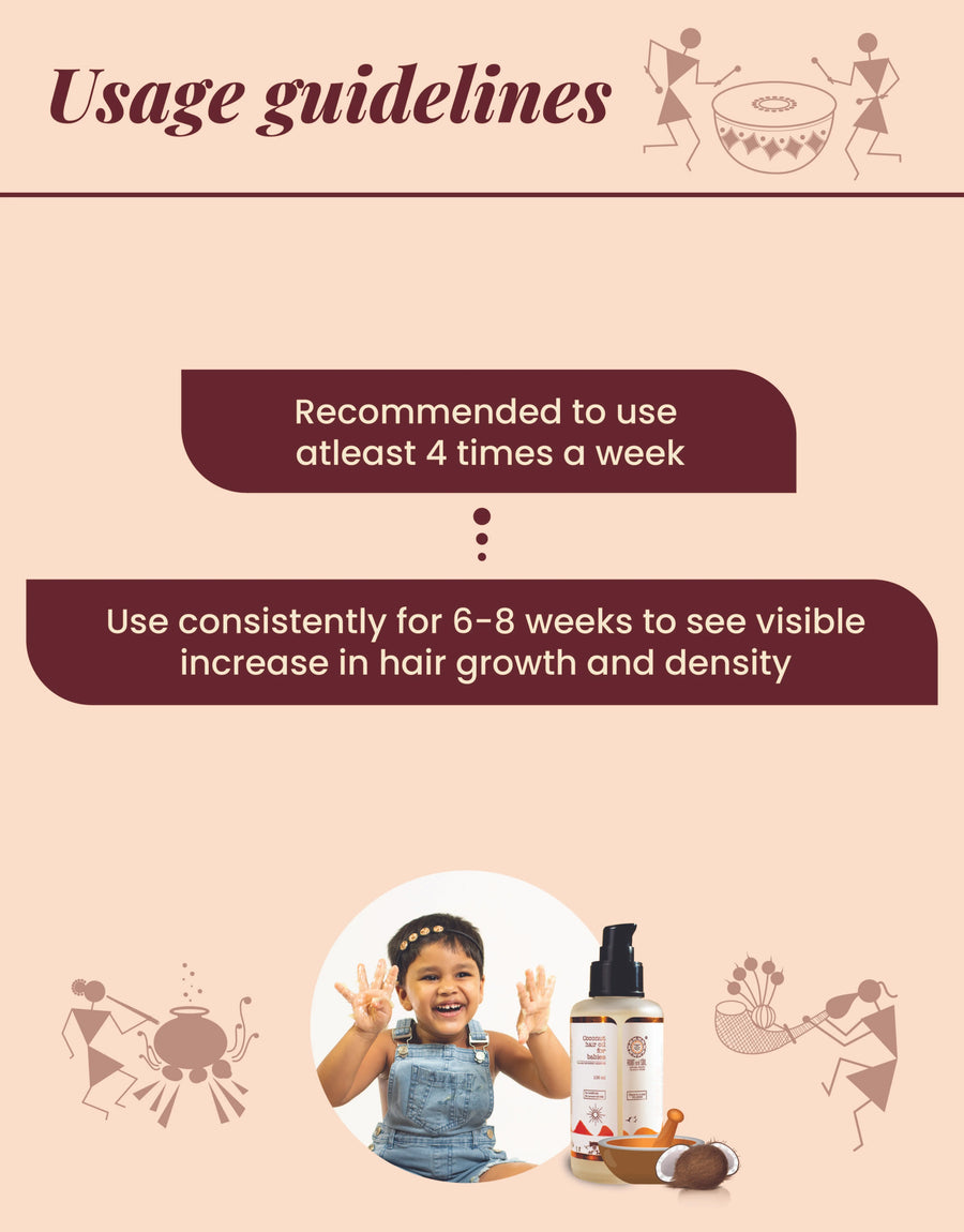 Coconut Hair Oil For Babies | Relieves Cradle cap & Patchy scalp | 0+ m