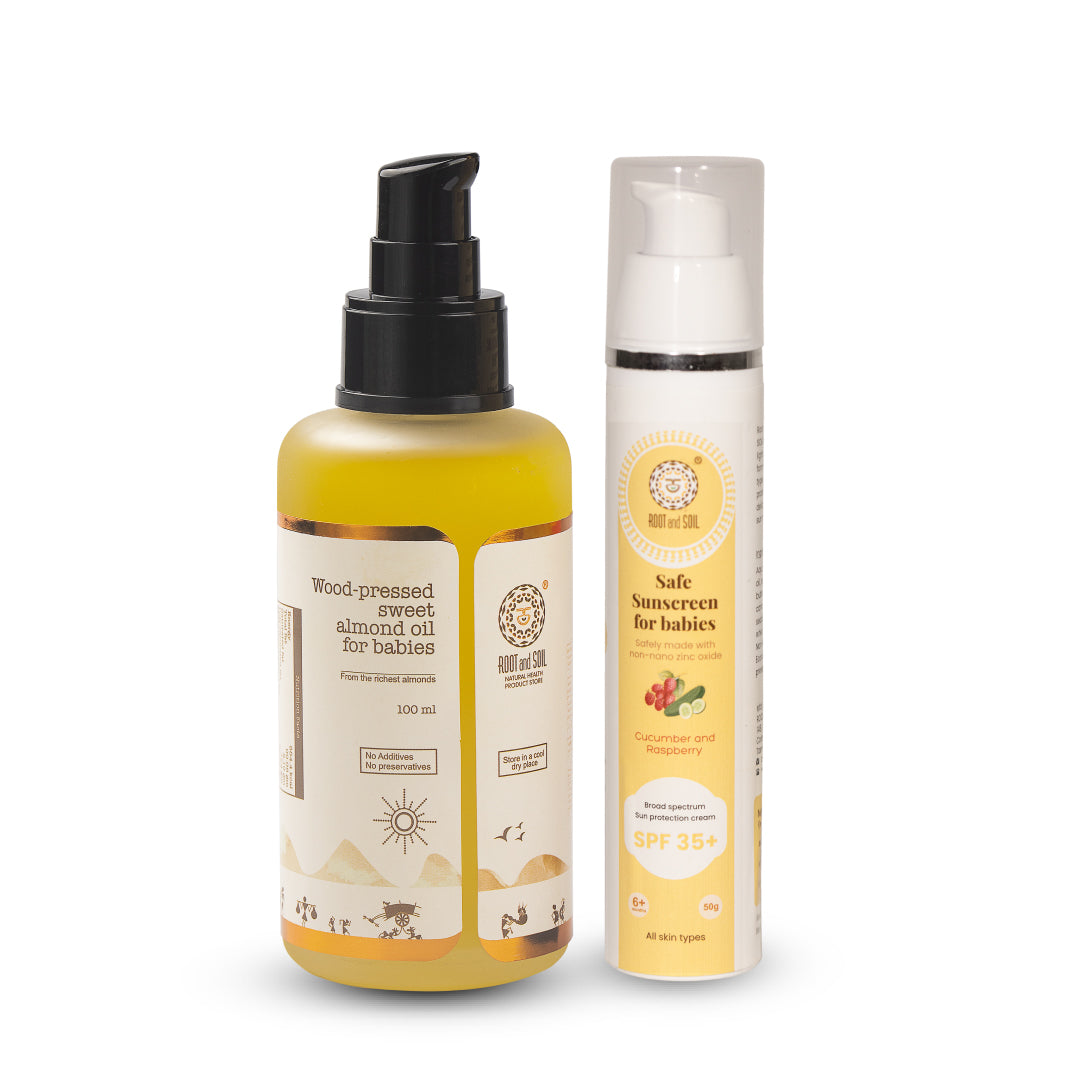 Nourish & Protect Combo (Almond Oil + Sunscreen)