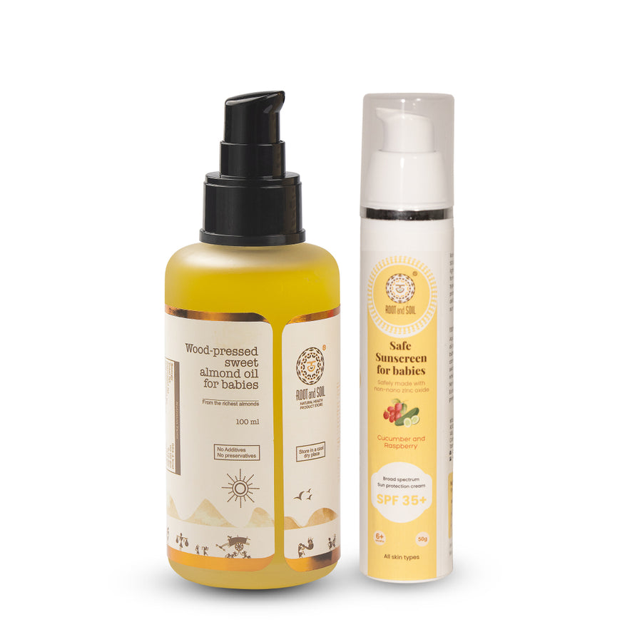 Nourish & Protect Combo (Almond Oil + Sunscreen)