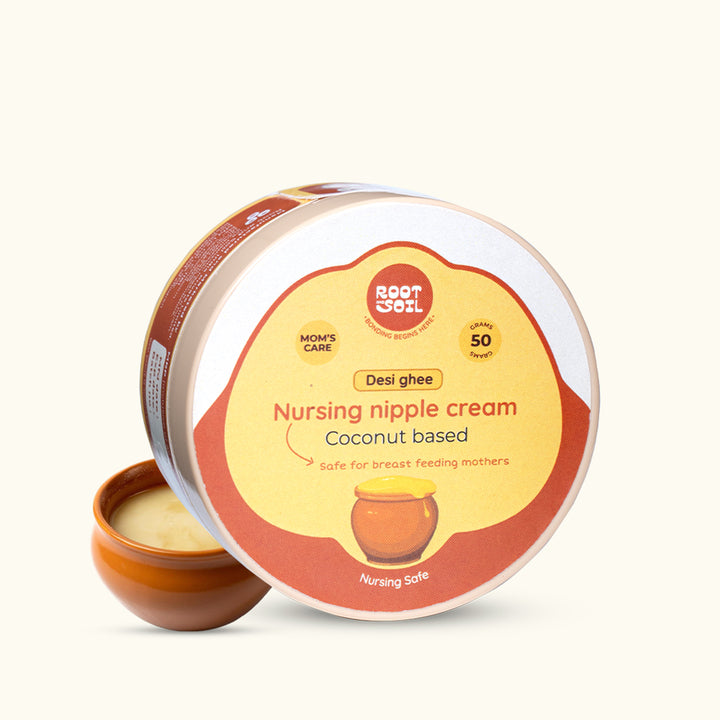 Nursing Nipple Balm (With Desi Ghee) | Soothes Sore & Cracked Nipples - Breastfeeding Safe | 50 g