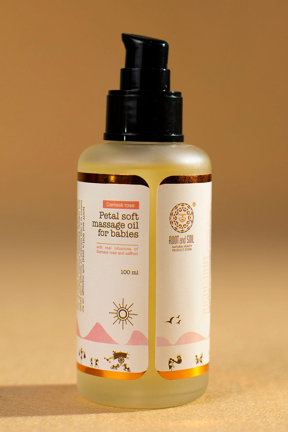 Petal soft baby massage oil : Damask rose & Saffron - 100 ml (0+ months)